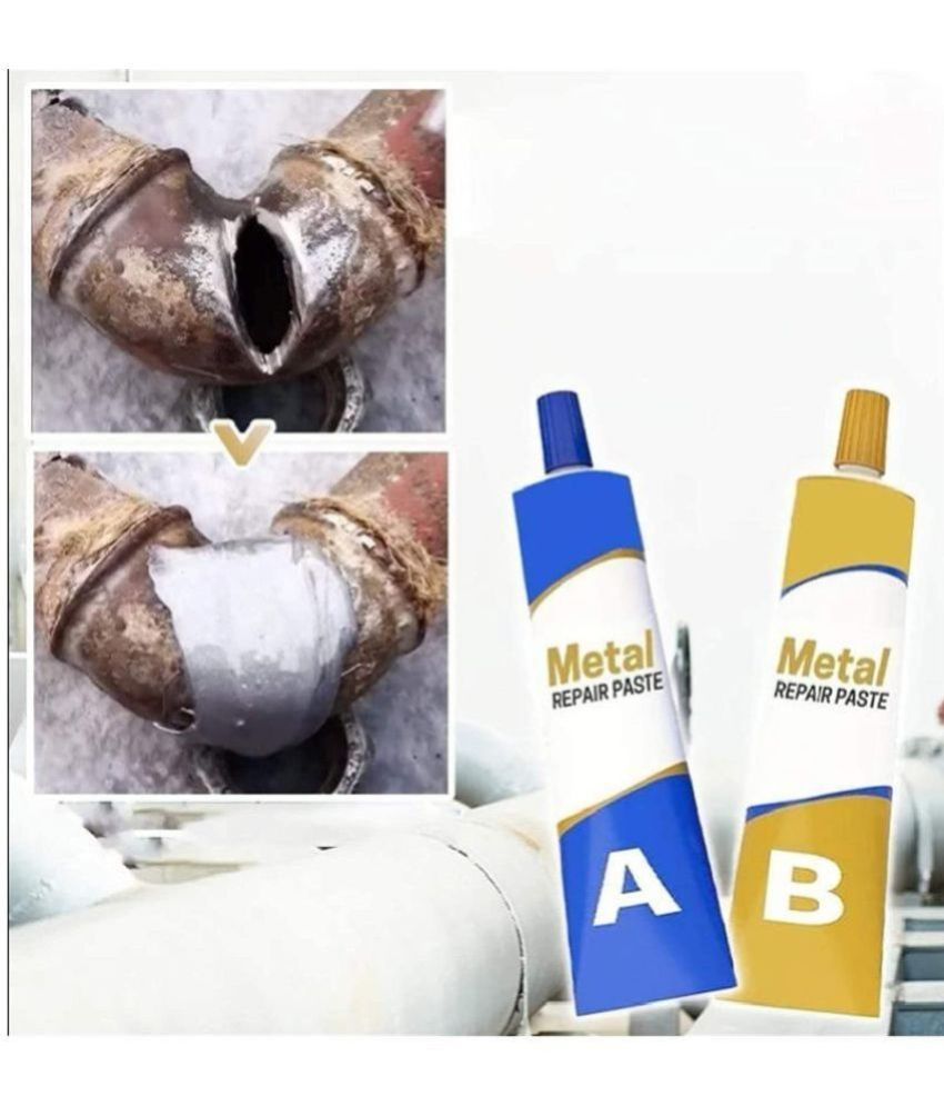     			Amz Deals Magic Metal Mending, Industrial Heat Resistance Cold Weld Metal Repair Paste Adhesive Gel, Ab Strong Glue Universal Metal Plastic Weld Repair Glue Aluminum, Chrome, Stainless still ( 2 Pics Tube Each-50-50gms)