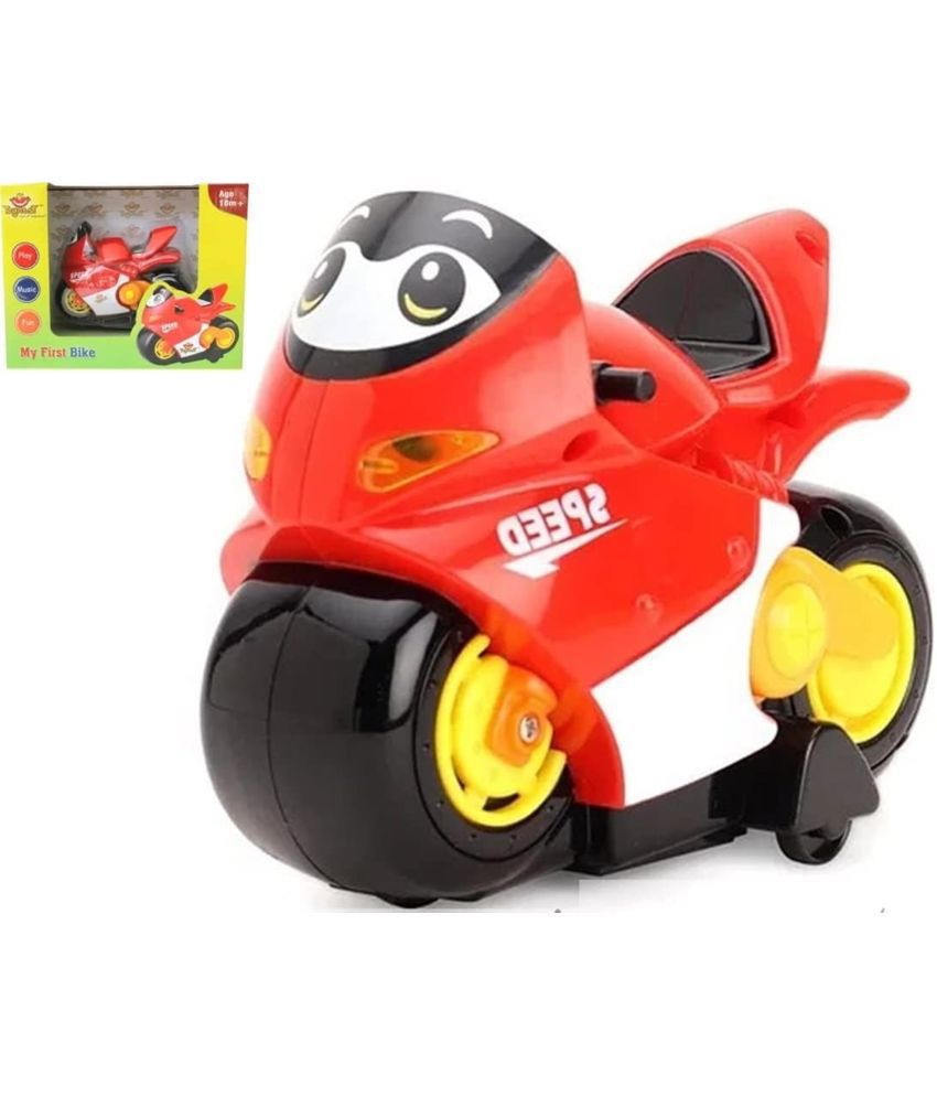     			Fratelli My First Bike Toy Friction Powered Big Size Vehicle Free Play for Kids with Real Bike Sound