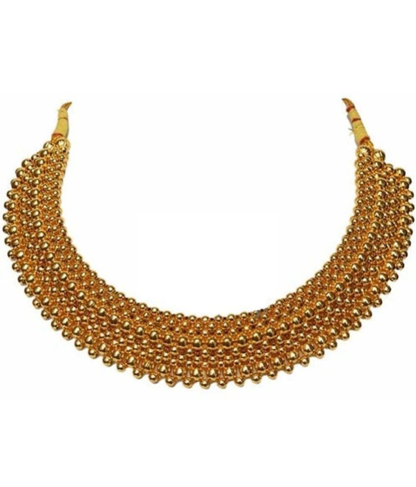     			HEER COLLECTION - Gold Alloy Necklace ( Pack of 1 )