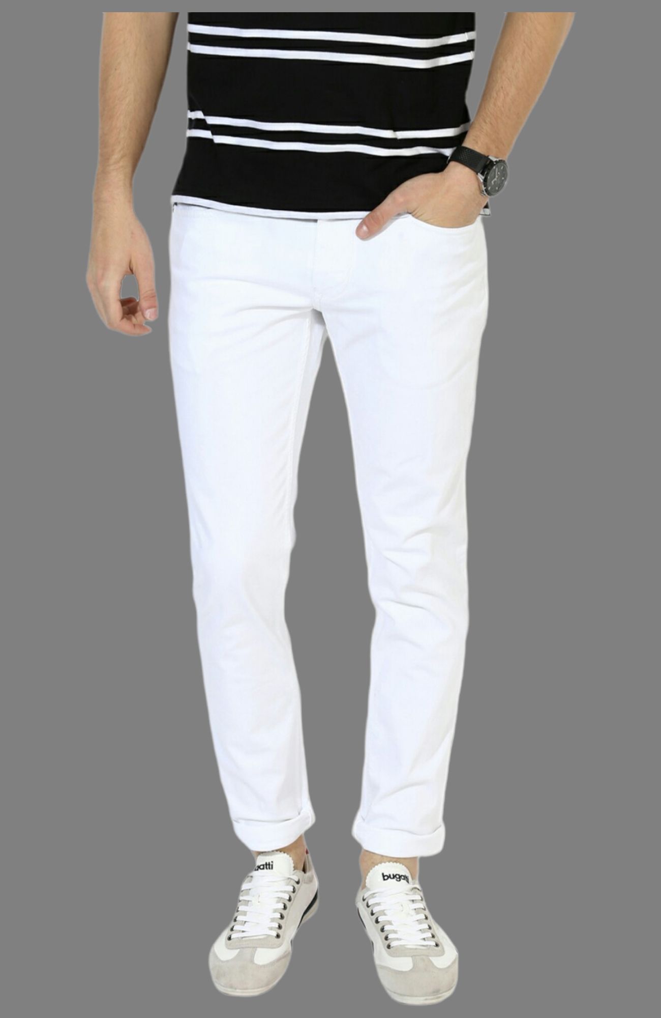     			Lawson - White Denim Slim Fit Men's Jeans ( Pack of 1 )