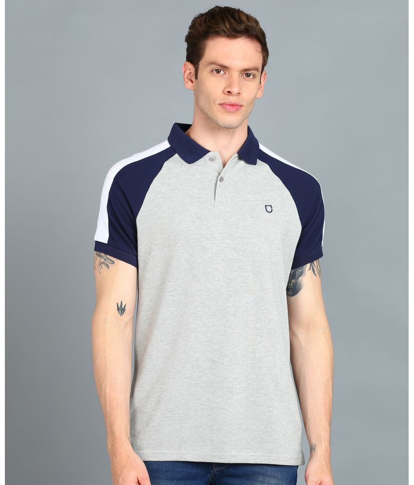     			Urbano Fashion - Grey Cotton Slim Fit Men's Polo T Shirt ( Pack of 1 )