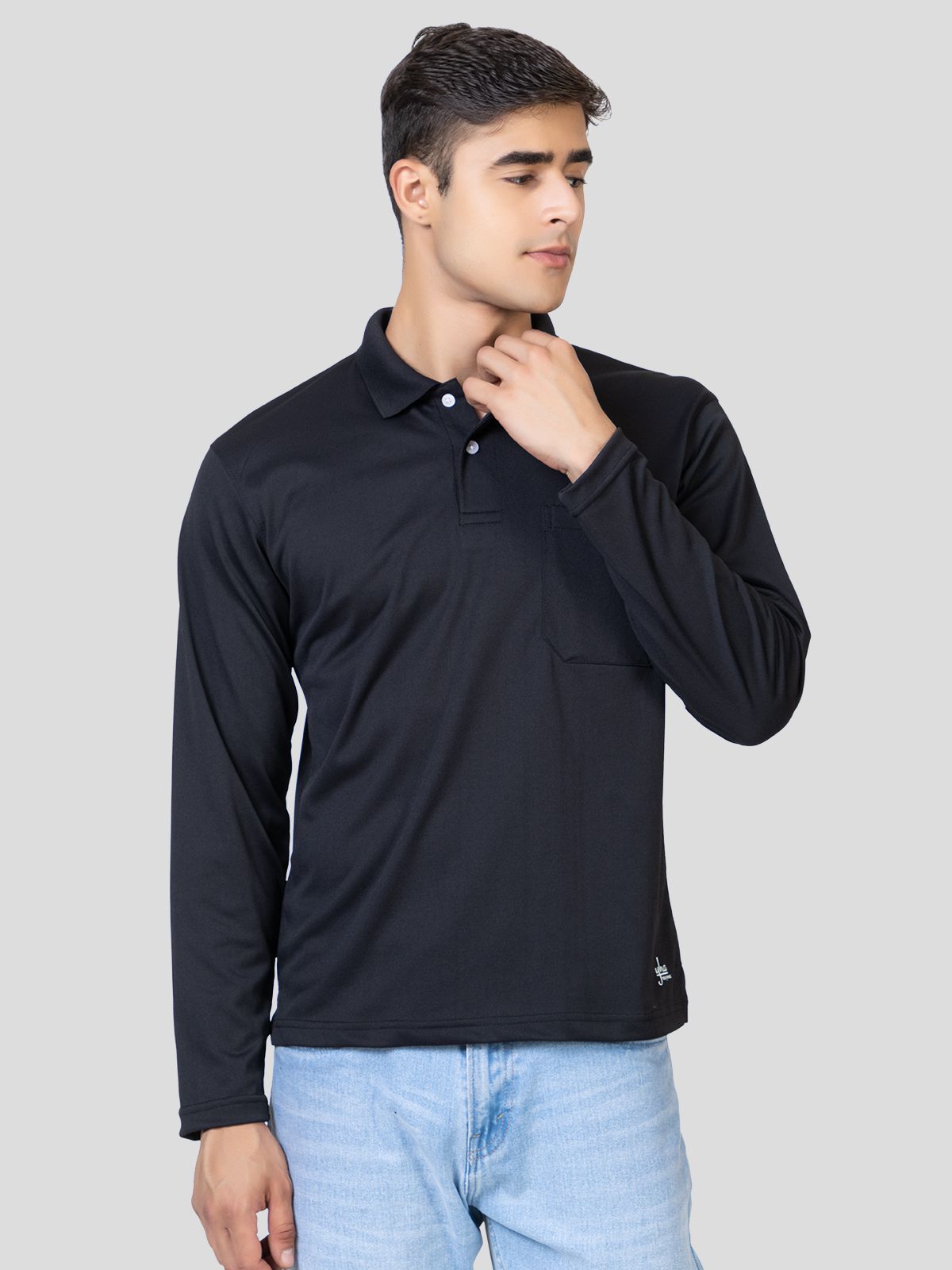     			YHA - Black Cotton Blend Regular Fit Men's Polo T Shirt ( Pack of 1 )