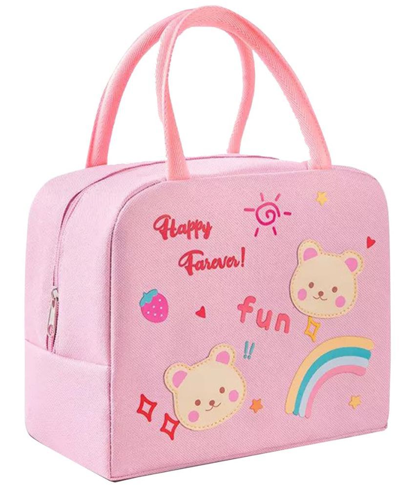     			House Of Quirk - Pink Polyester Lunch Bag