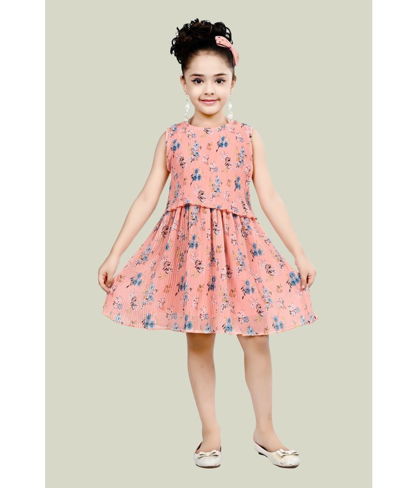     			Arshia Fashions Georgette Frock For Girls ( Pack of 1 , PeachPuff )