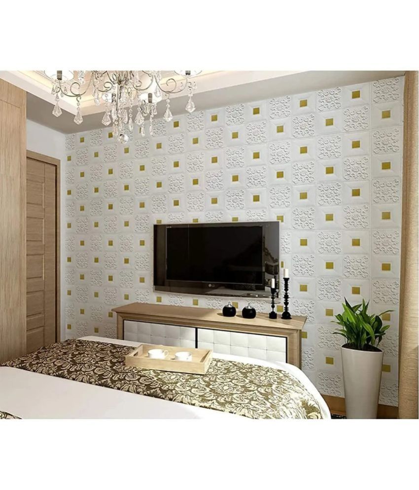 Gatih 3D Wallpaper PE Foam WallDecor Wood Polish Foam Wallpaper for