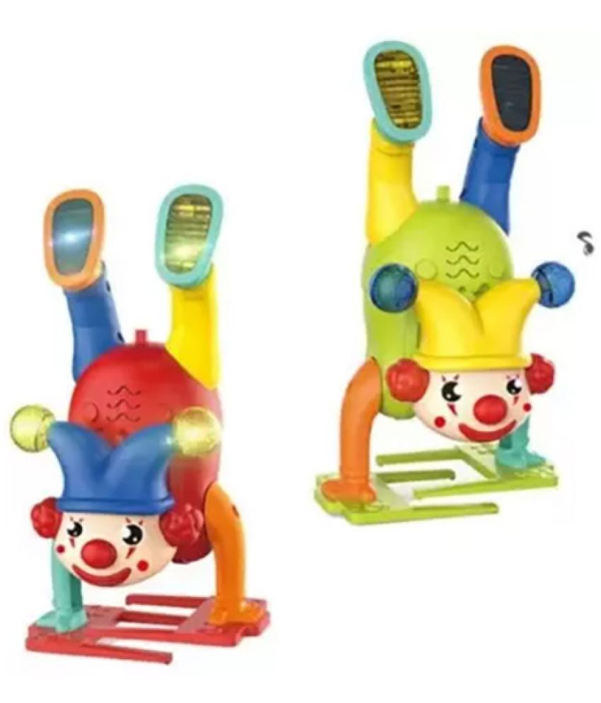     			KITI KITS Upside Down and Crazy Circus Handstand Attractive Clown with Sound and Light with BIS Mark (Multicolor)