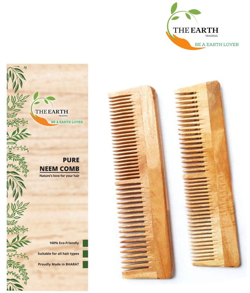     			The Earth Trading Pure Kacchi Neem Wood Comb Pack Combo -01 (Pack of 2)