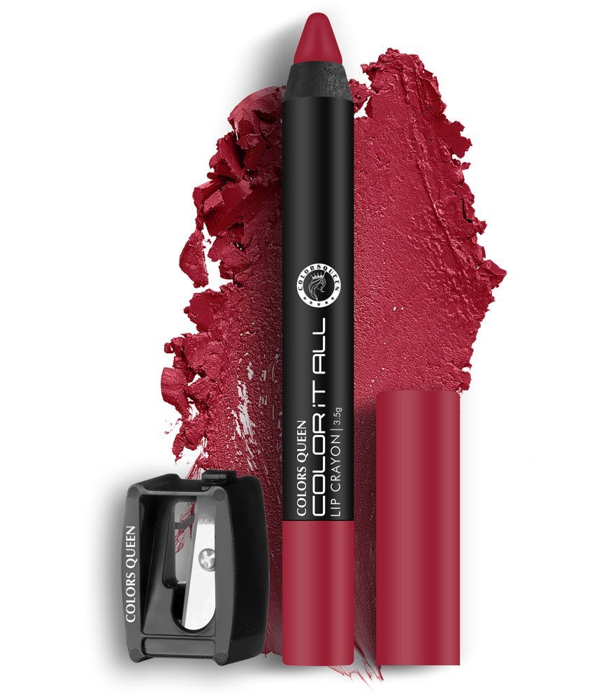     			Colors Queen Color It All Non Transfer Lip Crayon 3.5g, - Hot Red (Shade - 01)