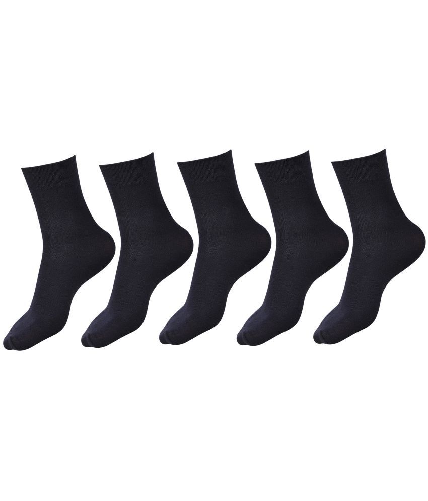     			Dollar - Black Cotton Boy's School Socks ( Pack of 5 )