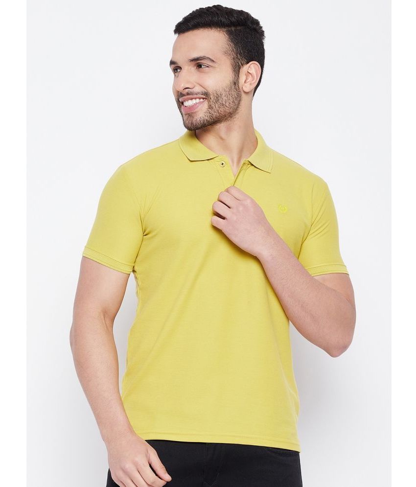     			Duke - Yellow Cotton Blend Slim Fit Men's Polo T Shirt ( Pack of 1 )