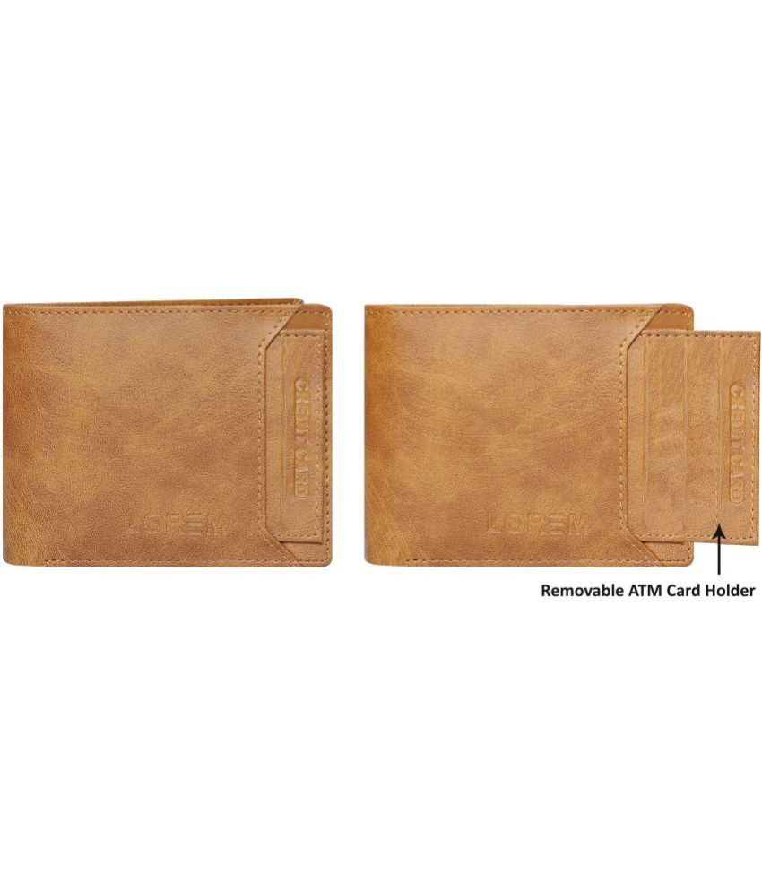     			Lorem - Brown Faux Leather Men's Two Fold Wallet ( Pack of 1 )