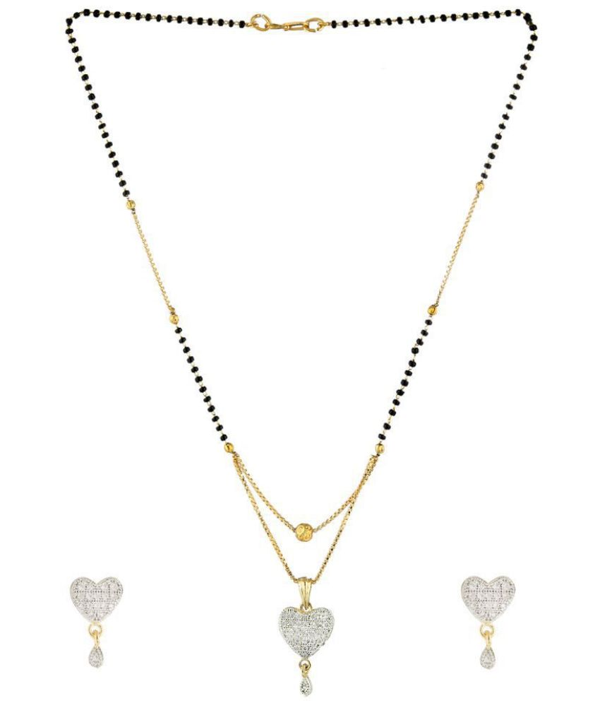     			PUJVI - Silver Mangalsutra Set ( Pack of 1 )