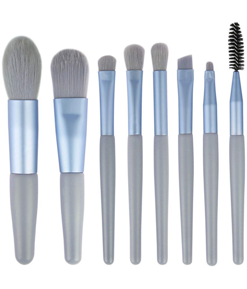     			SkinPlus Cosmetics 8 Piece Wooden Synthetic Foundation Brush,Concealer Brush 8 Pcs 100 g