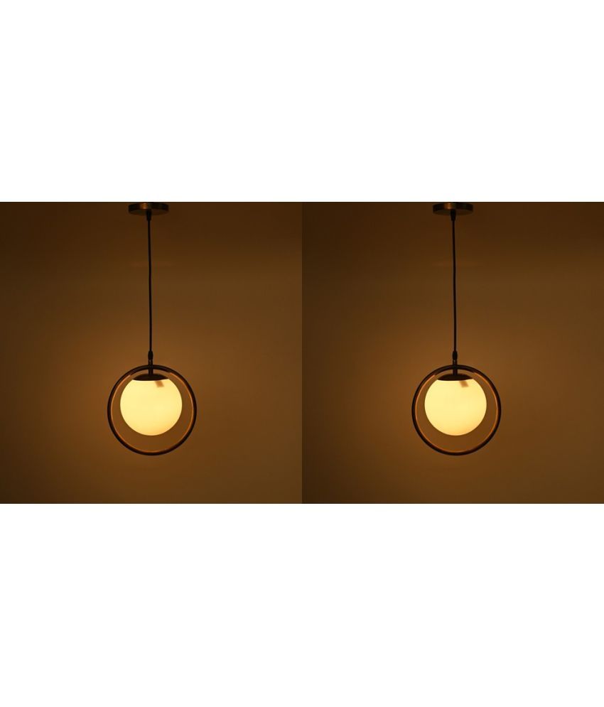     			Somil Glass Ceiling Light Pendant White - Pack of 2