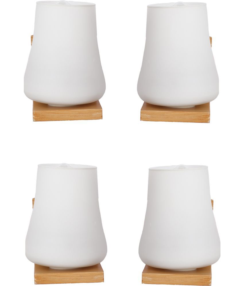     			Somil - White Wallchiere ( Pack of 4 )