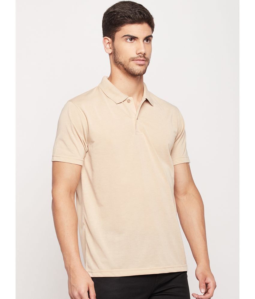     			UBX - Beige Cotton Blend Regular Fit Men's Polo T Shirt ( Pack of 1 )