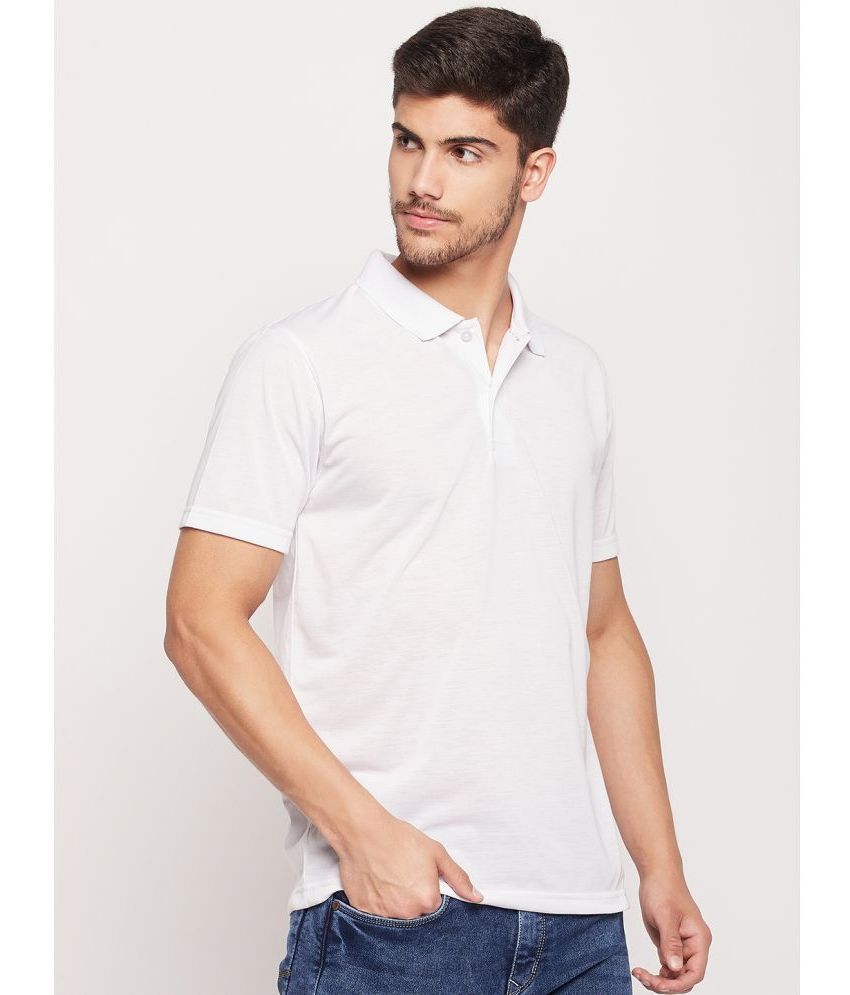     			UBX - White Cotton Blend Regular Fit Men's Polo T Shirt ( Pack of 1 )