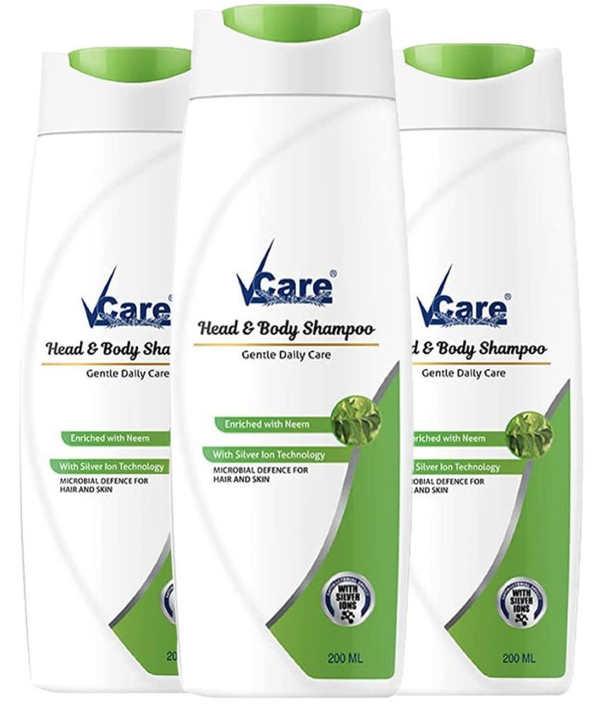     			VCare Head & Body Shampoo for Hair & Skin, 200 ml, (Pack Of 3), Enriched with Neem and Silver Iron Technology