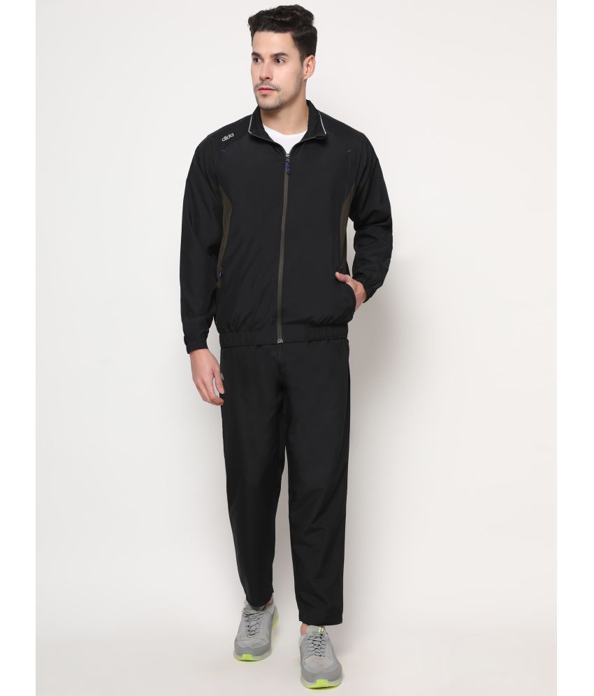     			Dida - Black Polyester Regular Fit Colorblock Men's Sports Tracksuit ( Pack of 1 )