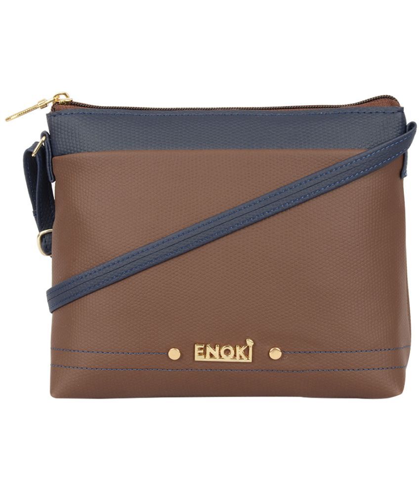     			Enoki Sling Bag Artificial Leather Set of 1 ( Brown )