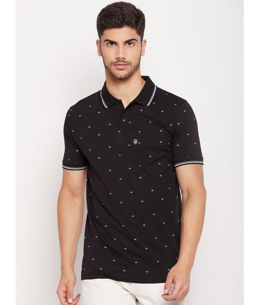     			UNIBERRY - Black Cotton Blend Regular Fit Men's Polo T Shirt ( Pack of 1 )