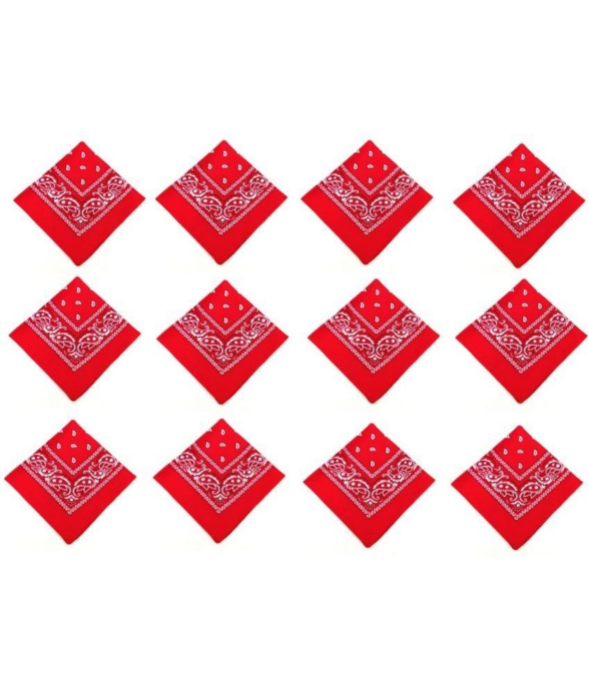     			Zacharias - Red Cotton Men's Handkerchief ( Pack of 12 )