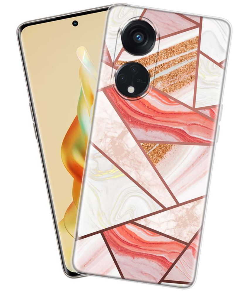     			NBOX - Multicolor Silicon Printed Back Cover Compatible For Oppo Reno 8T 5G ( Pack of 1 )