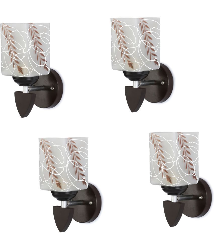     			Somil - Brown Wallchiere ( Pack of 4 )