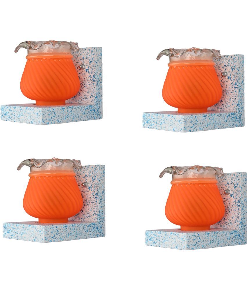     			Somil - Orange Wallchiere ( Pack of 4 )