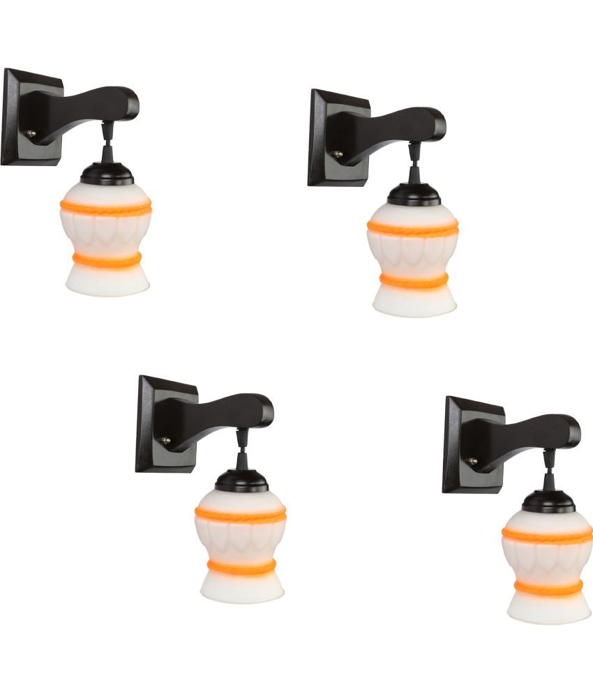     			Somil - Orange Wallchiere ( Pack of 4 )