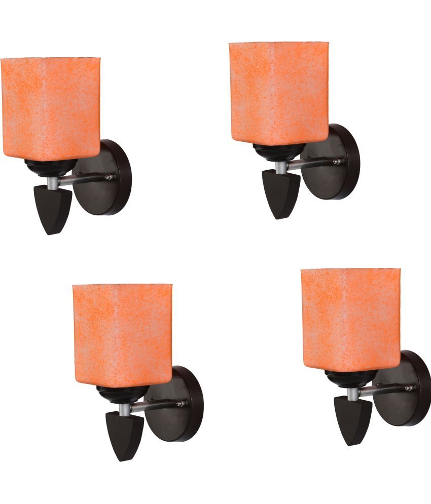     			Somil - Orange Wallchiere ( Pack of 4 )