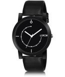 Lorem - Black Leather Analog Men's Watch