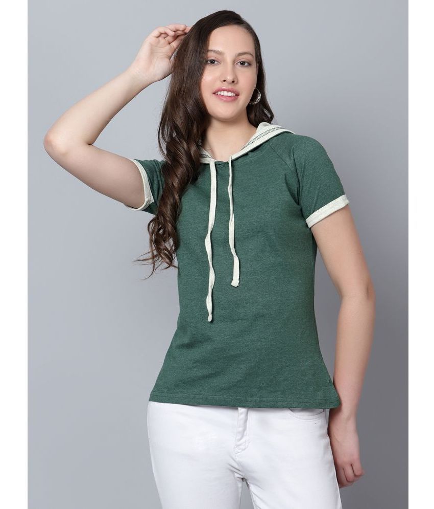     			Diaz - Green Cotton Regular Fit Women's T-Shirt ( Pack of 1 )