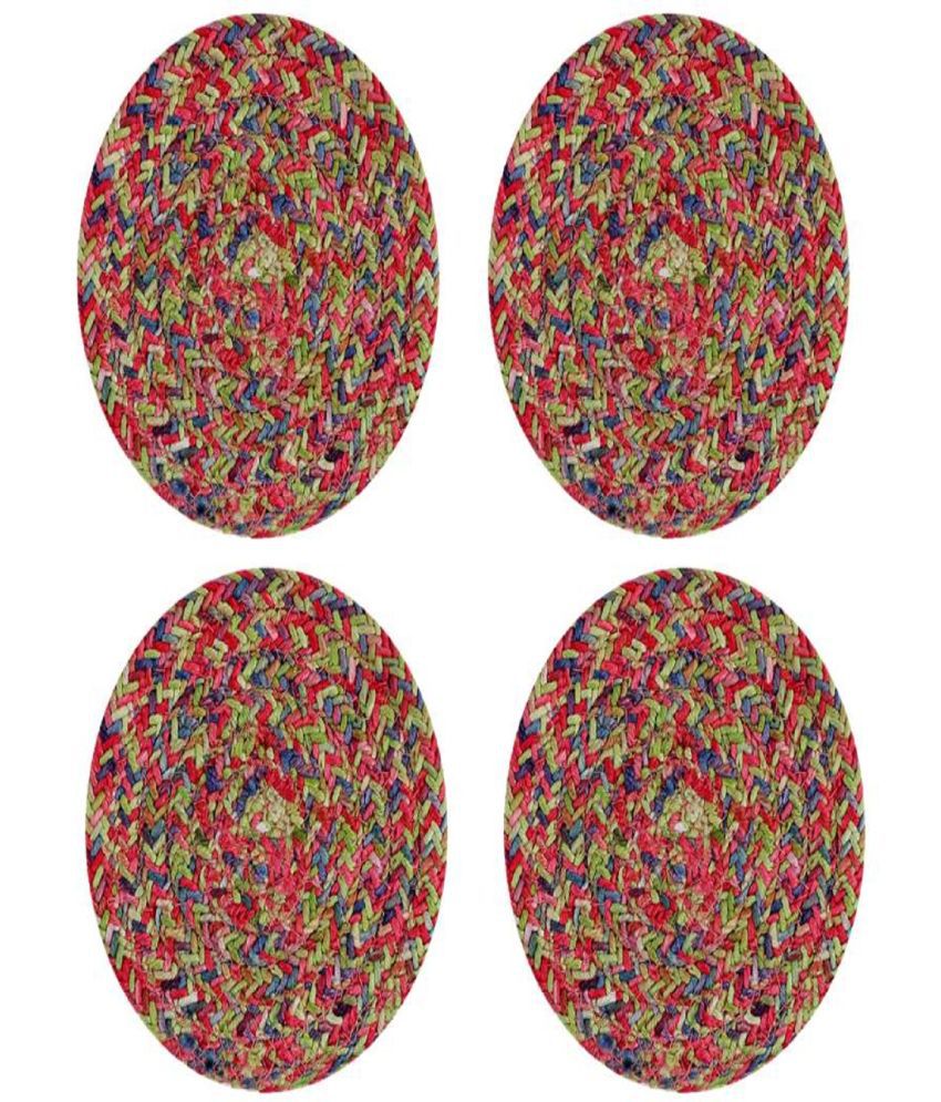     			LADLI JEE Set of 4 Polyester Coaster