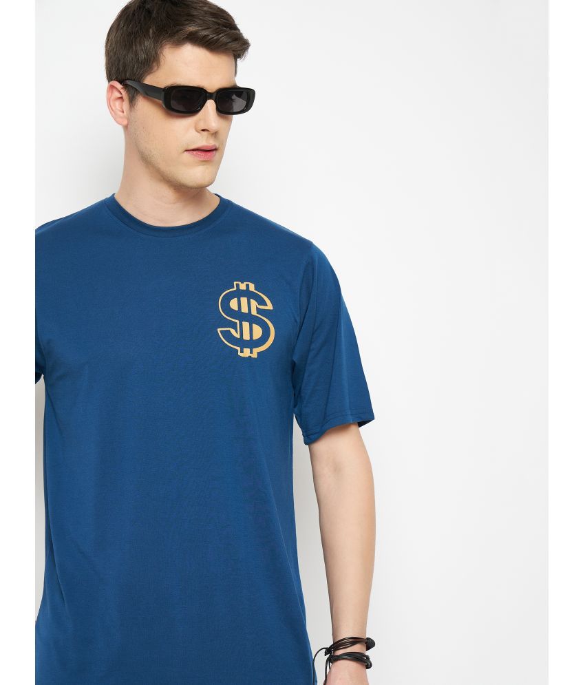     			RELANE - Blue Cotton Blend Regular Fit Men's T-Shirt ( Pack of 1 )
