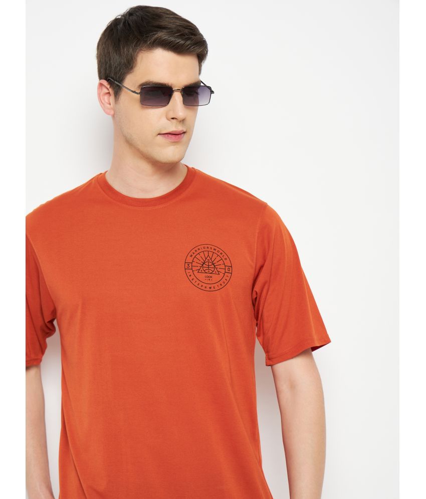     			RELANE - Orange Cotton Blend Regular Fit Men's T-Shirt ( Pack of 1 )
