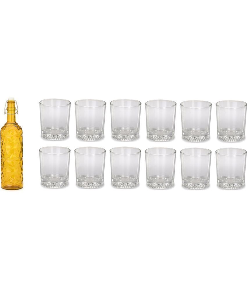     			Somil - Glass & Bottle Drinks Serving Lemon Set Yellow Water Bottle 1000 mL ( Set of 1 )