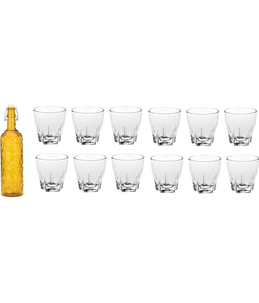     			Somil - Glass & Bottle Drinks Serving Lemon Set Yellow Water Bottle 1000 mL ( Set of 1 )