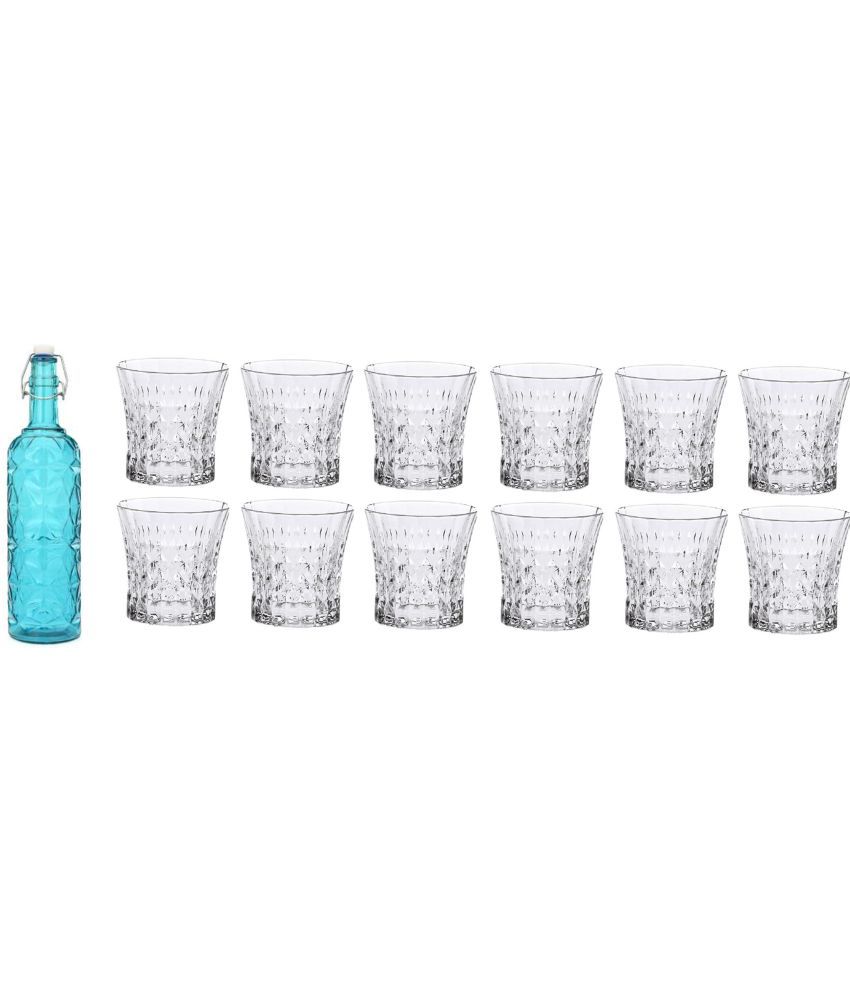     			Somil - Glass & Bottle Drinks Serving Lemon Set Blue Water Bottle 1000 mL ( Set of 1 )