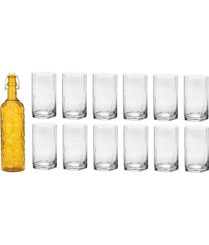     			Somil - Glass & Bottle Drinks Serving Lemon Set Yellow Water Bottle 1000 mL ( Set of 1 )