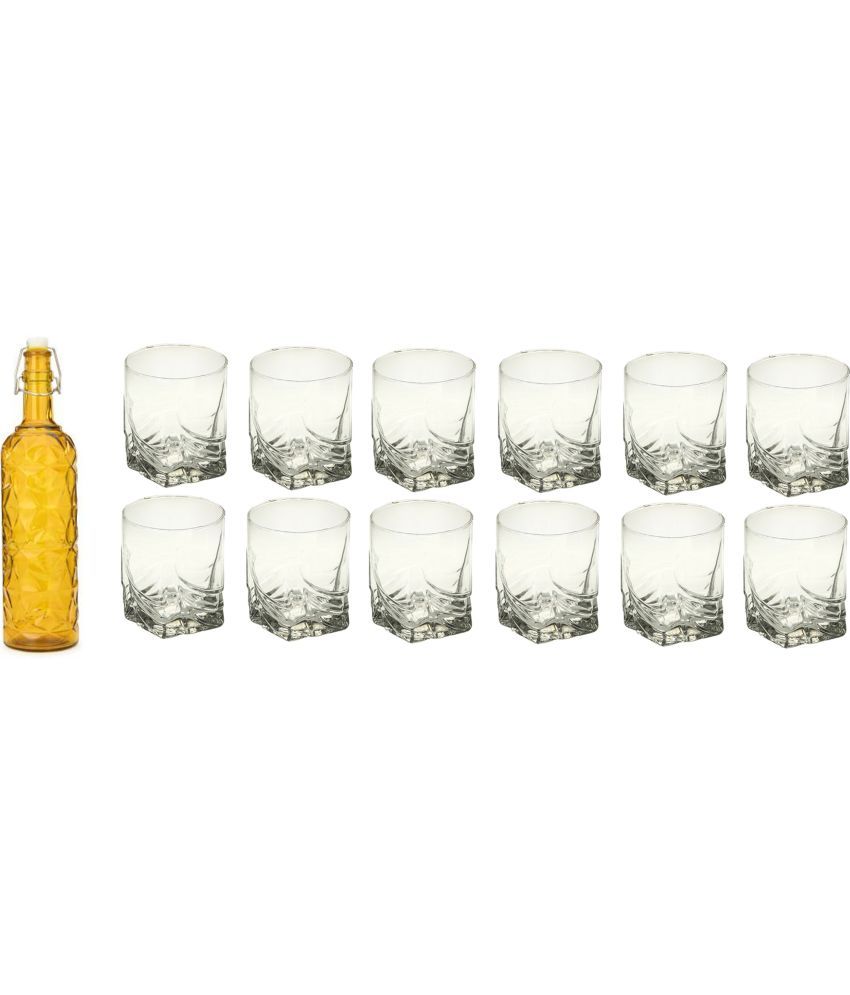     			Somil - Glass & Bottle Drinks Serving Lemon Set Yellow Water Bottle 1000 mL ( Set of 1 )