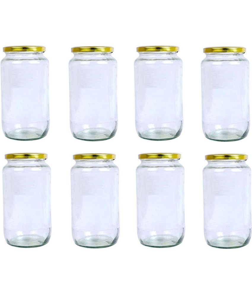     			Somil - Storage Container Glass Transparent Dal Container ( Set of 8 )