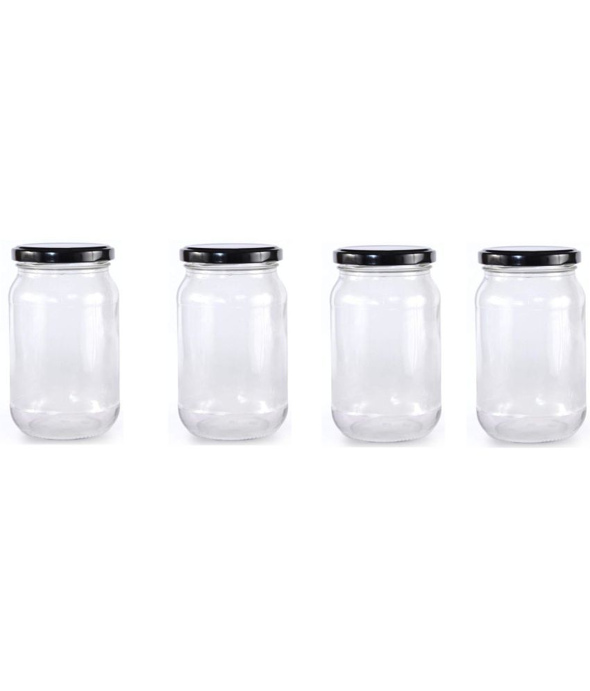     			Somil - Storage Container Glass Transparent Pickle Container ( Set of 4 )