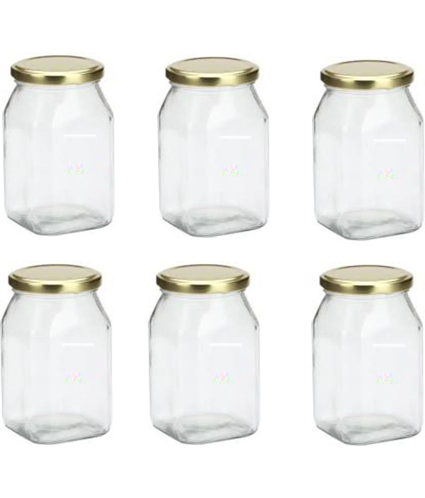     			Somil - Storage Container Glass Transparent Pickle Container ( Set of 6 )