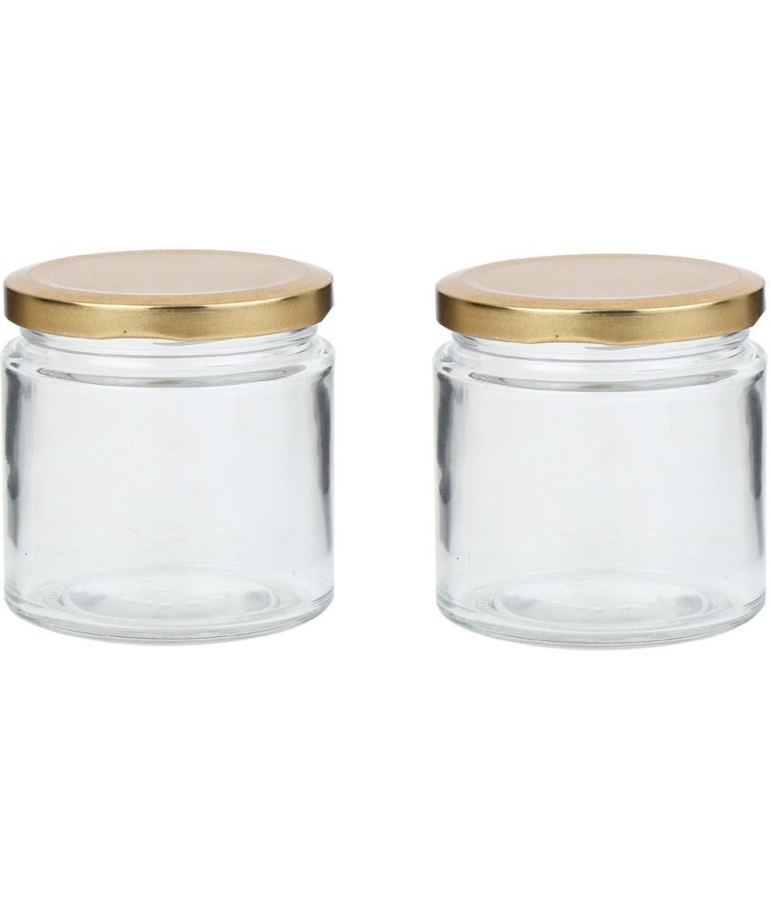     			Somil - Storage Container Glass Transparent Tea/Coffee/Sugar Container ( Set of 2 )