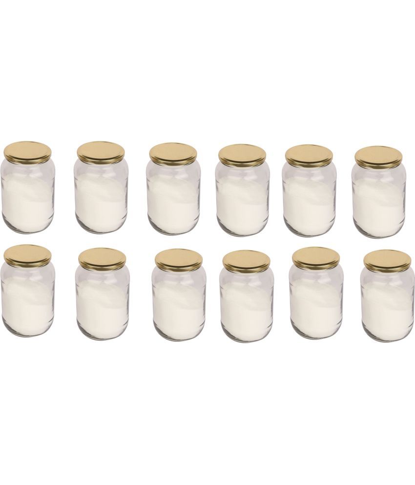     			Somil - Storage Container Glass Transparent Dal Container ( Set of 12 )