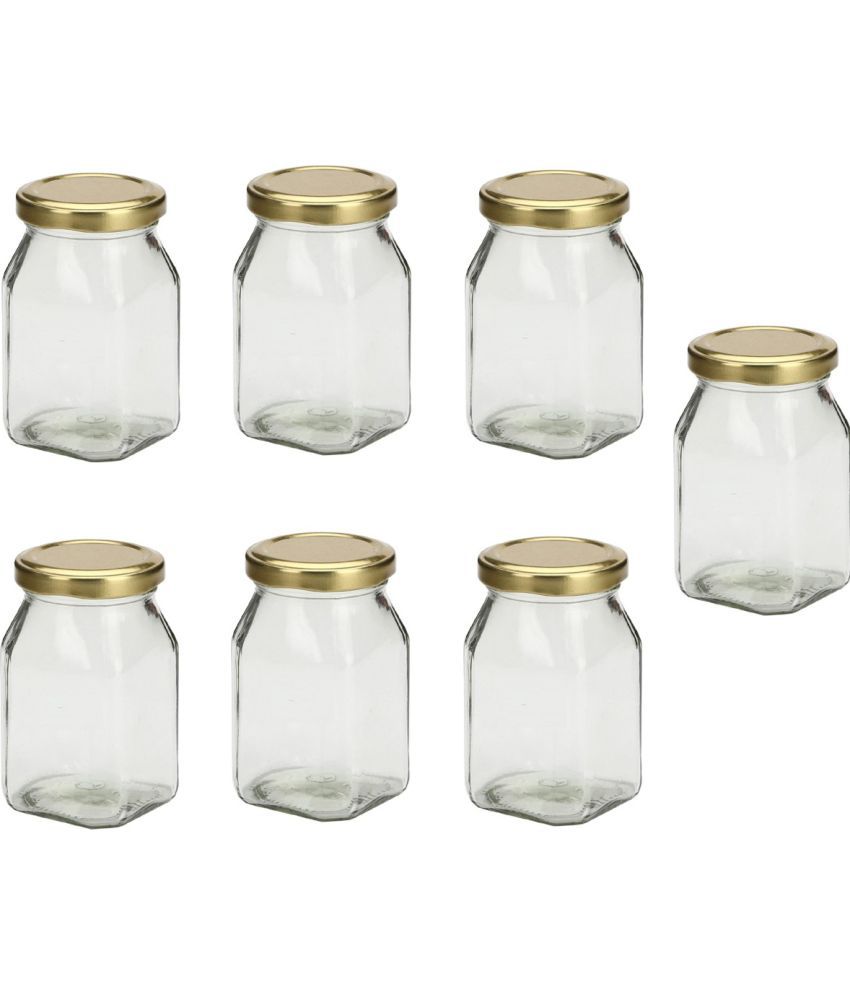     			Somil - Storage Container Glass Transparent Spice Container ( Set of 7 )