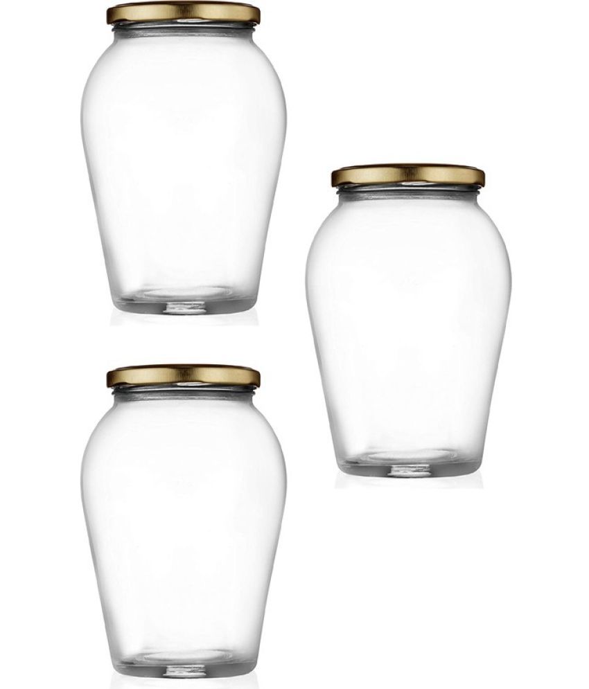     			Somil - Storage Container Glass Transparent Utility Container ( Set of 3 )