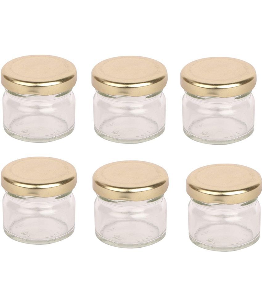     			Somil - Storage Container Glass Transparent Spice Container ( Set of 6 )