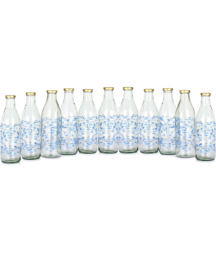     			Somil - Stylish Kitchen Storage & Serving Glass Bottle Blue Water Bottle 1000 mL ( Set of 1 )